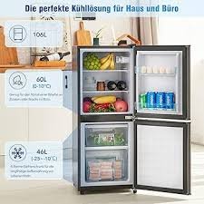 Frigo Combinato Silenzioso 113 cm con Congelatore e Scomparto per Verdure